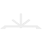 Ekena Millwork Vanguard Architectural Grade PVC Gable Bracket, 84"W x 31 1/2"H x 2"D x 4"F, 9/12 Pitch GBP084X32X0204VAN00 - alternate 2